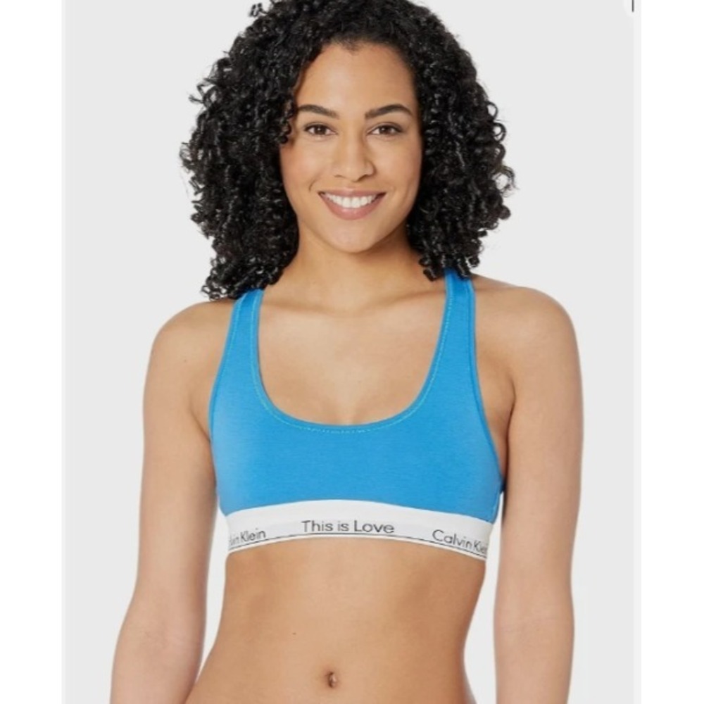 Calvin Klein Women Unlined Bralette Pink‎ Size XS This is Love